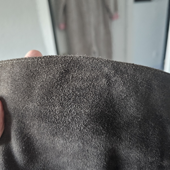 Gray Suede Knee-High Boots - Picture 6 of 6